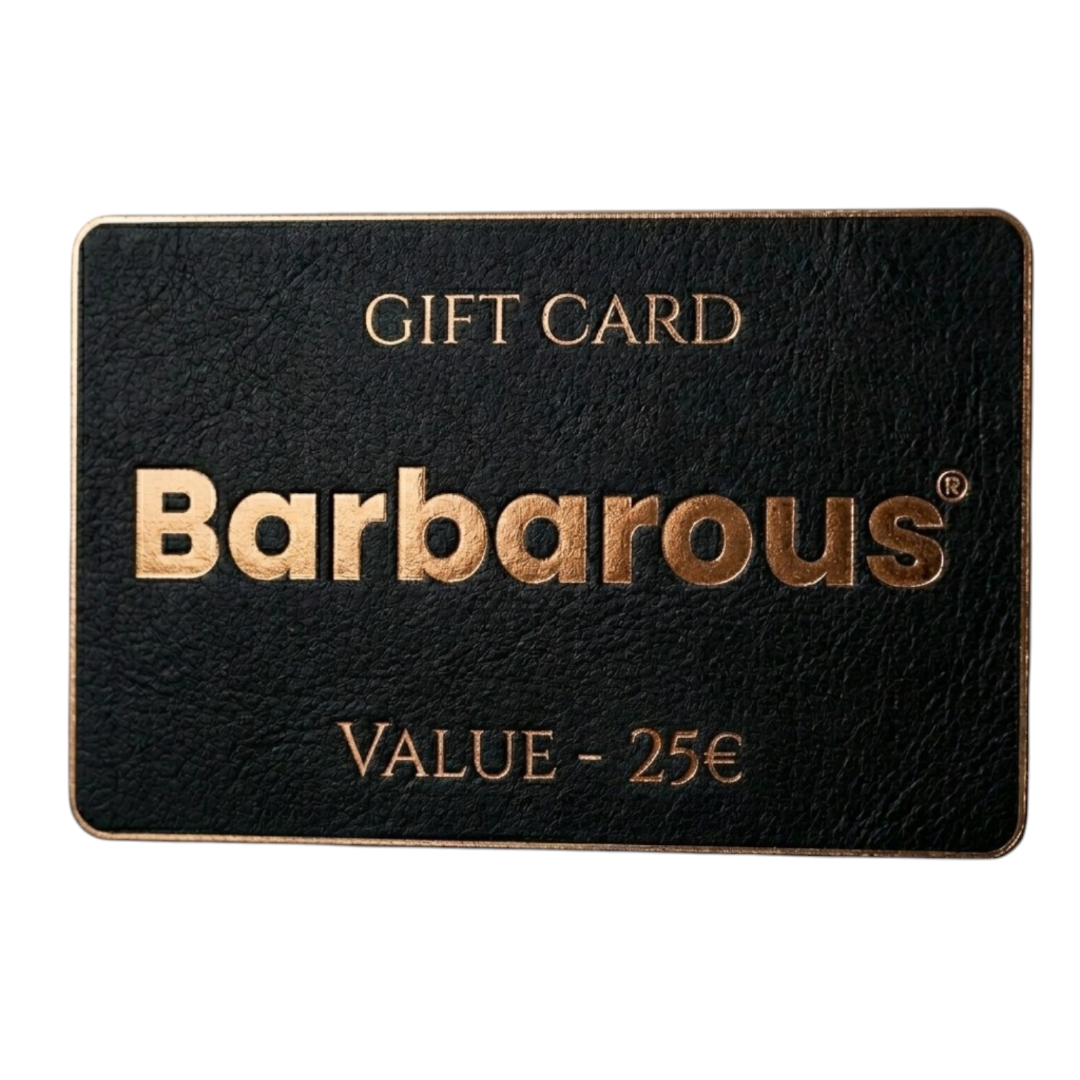 Barbarous gift card