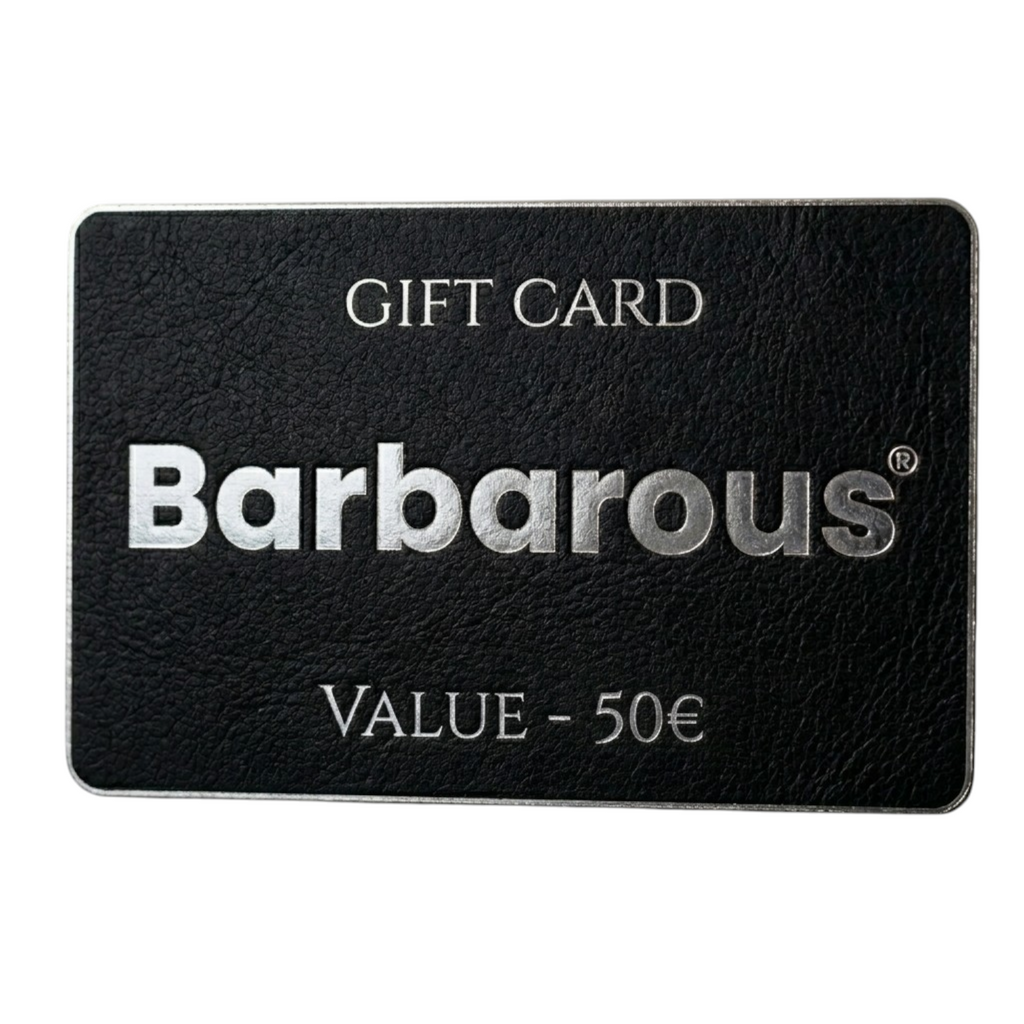 Barbarous gift card