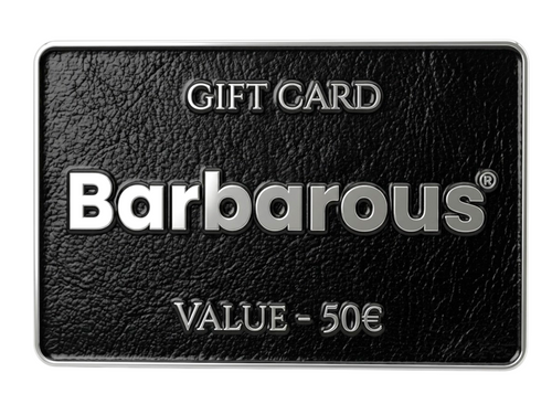 Barbarous gift card