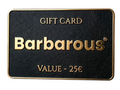 Barbarous gift card